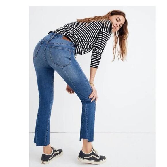 Madewell Cali Demi Boot Ankle Jeans in Kemper Wash Back Seam Edition Size 28 - Picture 2 of 7